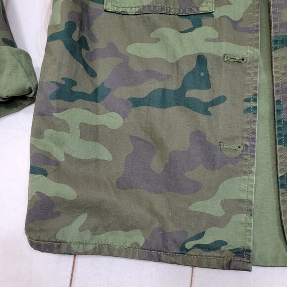 Gap camo utility jacket shirt green striped - Picture 7 of 11